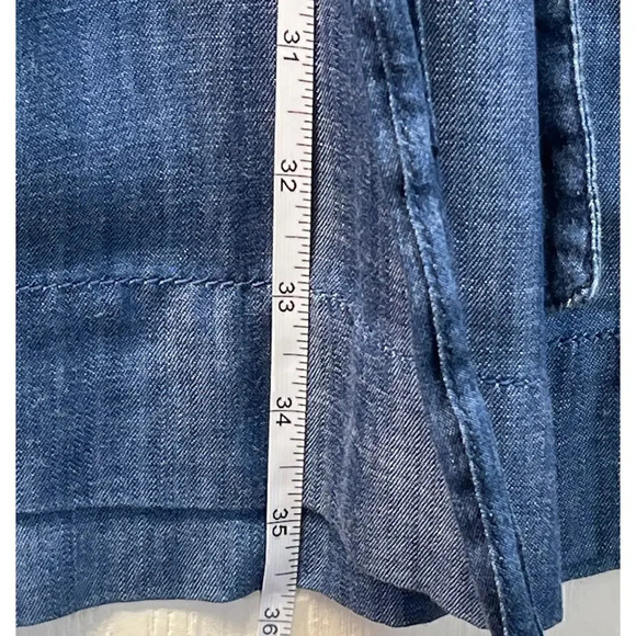 BANANA REPUBLIC Womens S 0 Blue Indigo Denim  Knee length  Sleeves dress - Picture 7 of 11